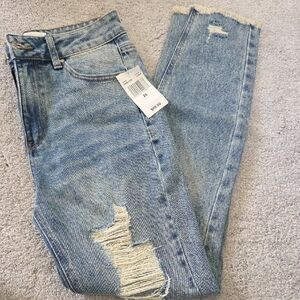 Rampage Blue High Rise Distressed Jeans